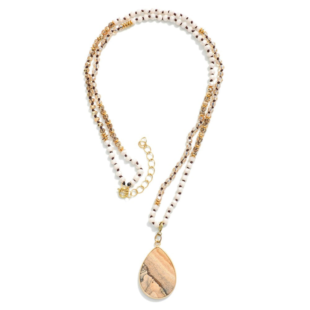 Brown Teardrop Pendant