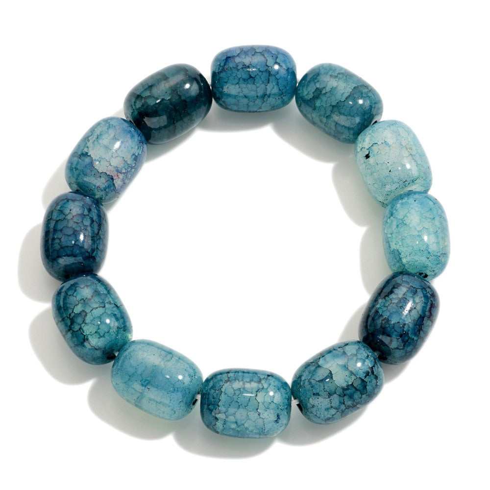 Navy Stone Bracelet