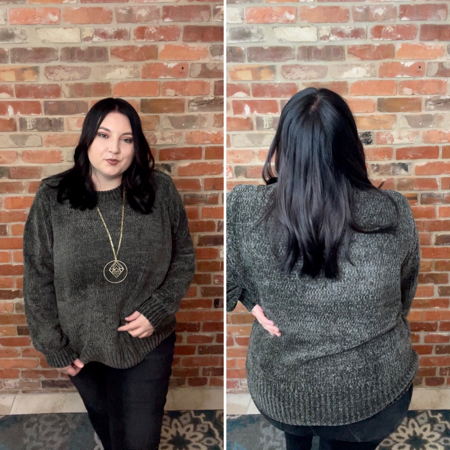 Charcoal Chenille