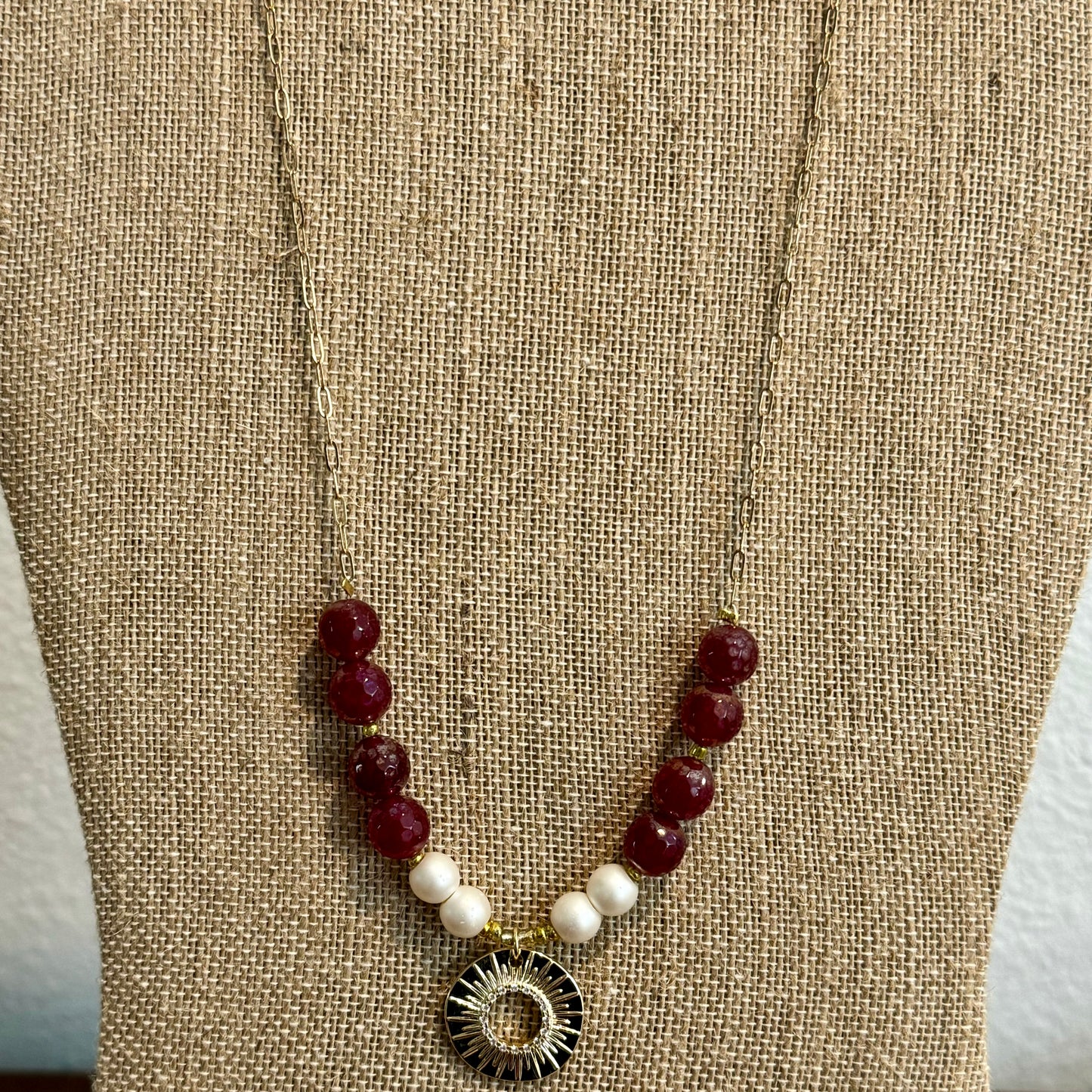 Burgundy & Pearl