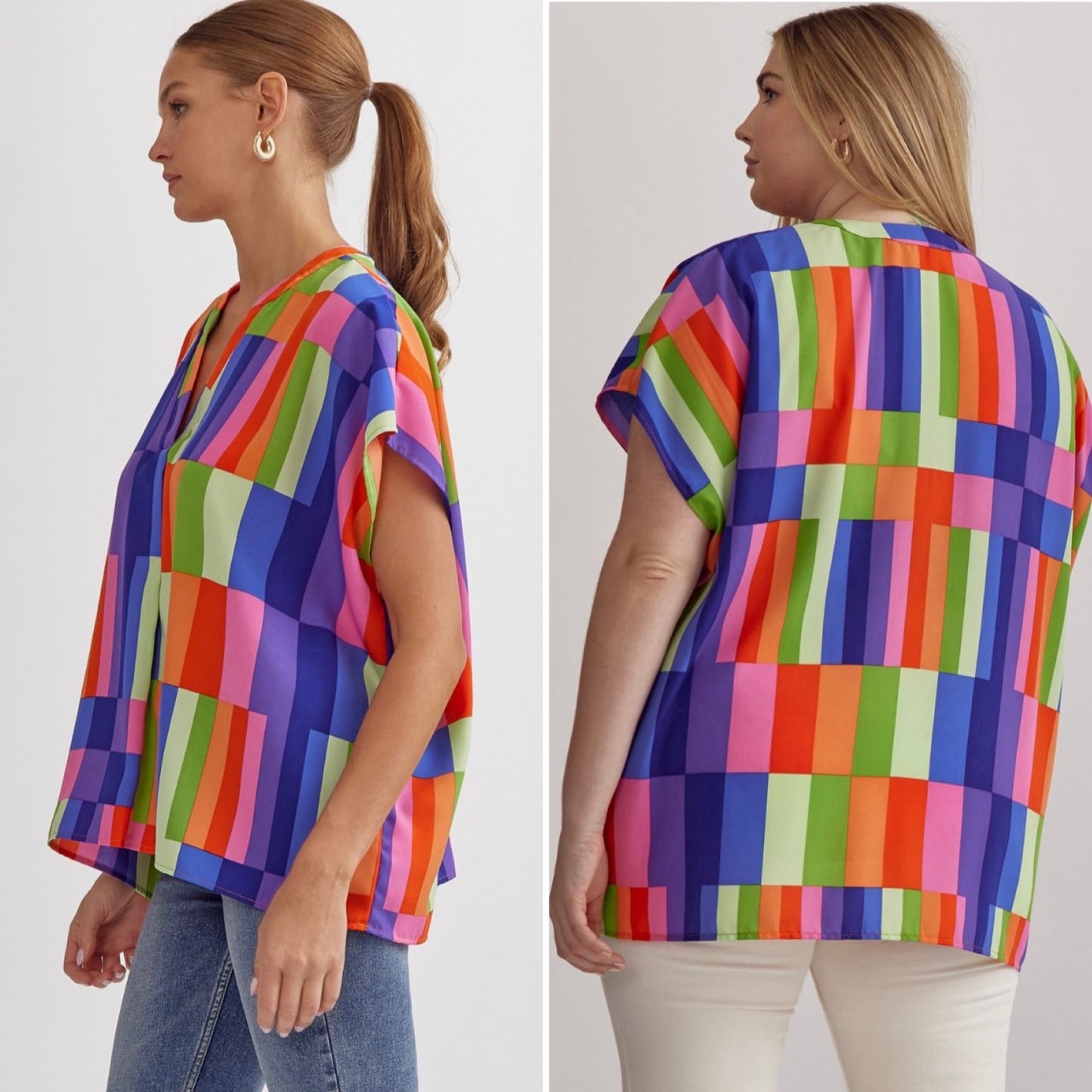 Color Block Blouse