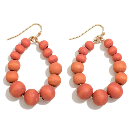 Orange Wood Beads