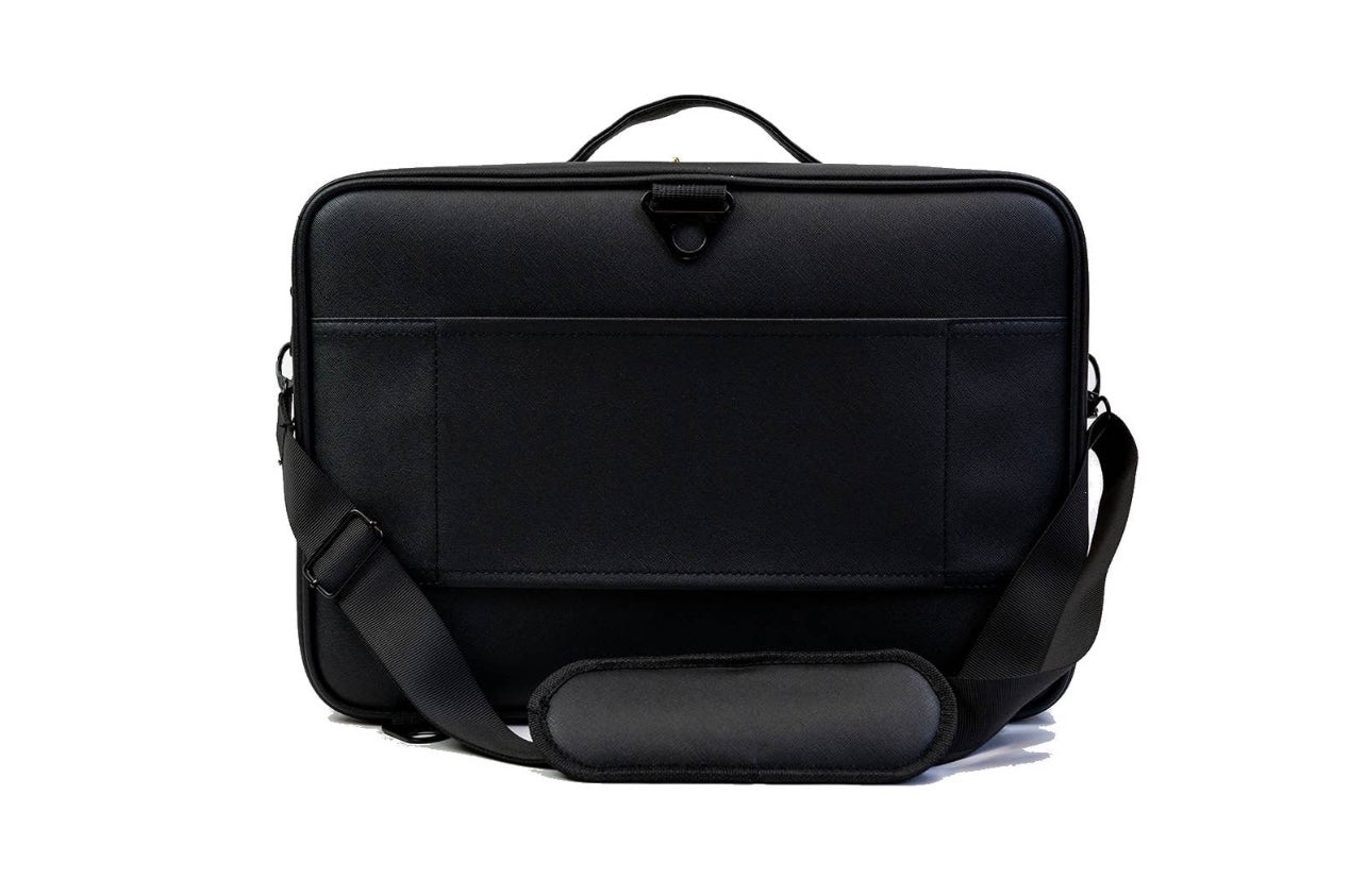 Ladies Vegan Leather Geo Printed Train Case Cosmetic Travel Bag-LNCTB3003