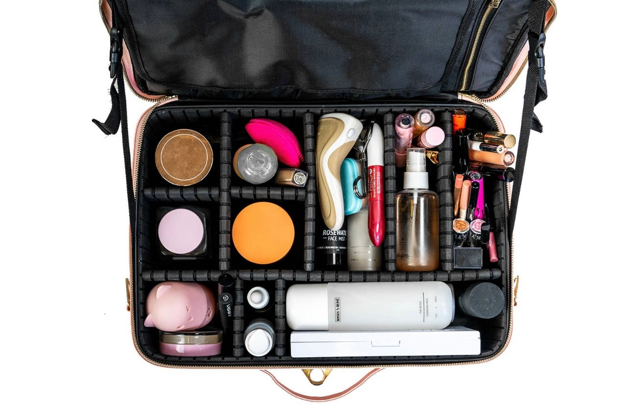 Katadem Travel Makeup Bag,Large Opening Makeup Bag